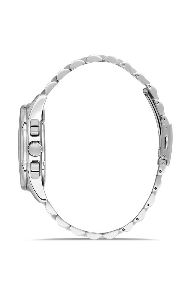 Ferro Gümüş Çelik Kordon Erkek Kol Saati FM11749A-A Fonksiyonları Aktif 3 ATM Su Geçirmez