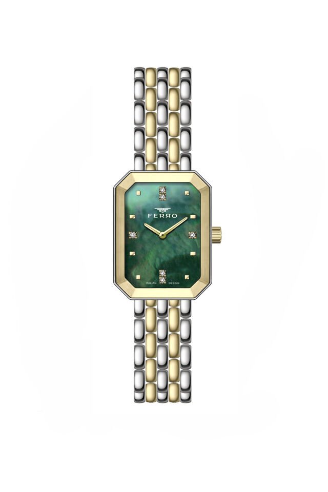 Ferro Sarı ve Gümüş Çelik Kordon Kadın Kol Saati FL21752AWT-D6 3ATM Su Geçirmez 2 Yıl Garantili