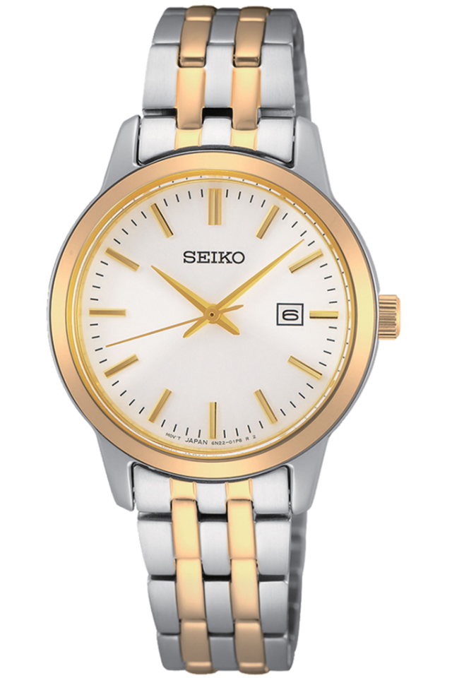 Seiko SUR410P Quartz Çelik Gri Altın Rengi 30 mm Kadın Kol Saati