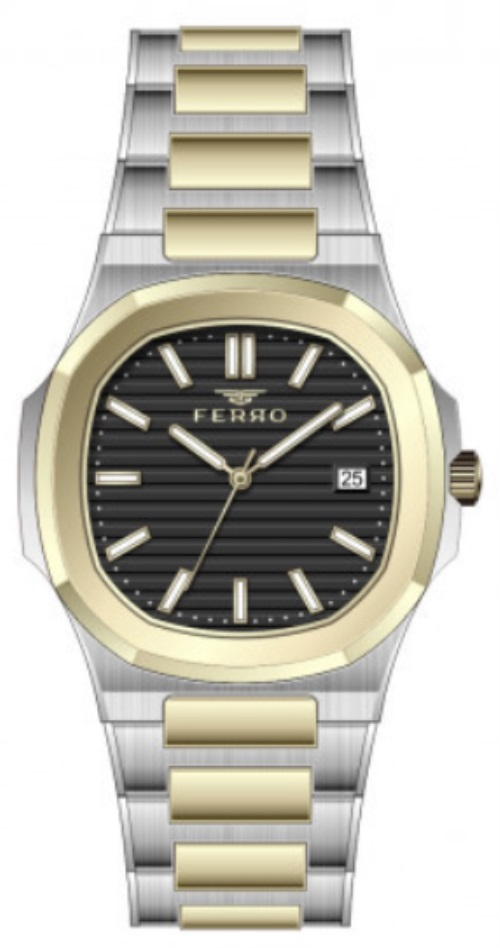 Ferro Sarı ve Gümüş Çelik Kordon Erkek Kol Saati F40095A-D F40095A-D