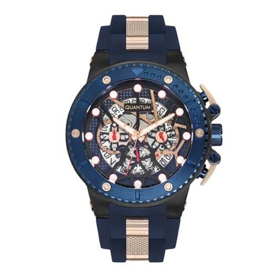 Quantum HNG535.059 Quartz Silikon Kordon Lacivert 50 mm Erkek Saati