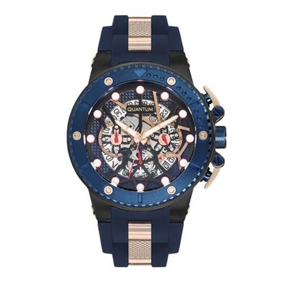 Quantum HNG535.059 Quartz Silikon Kordon Lacivert 50 mm Erkek Saati