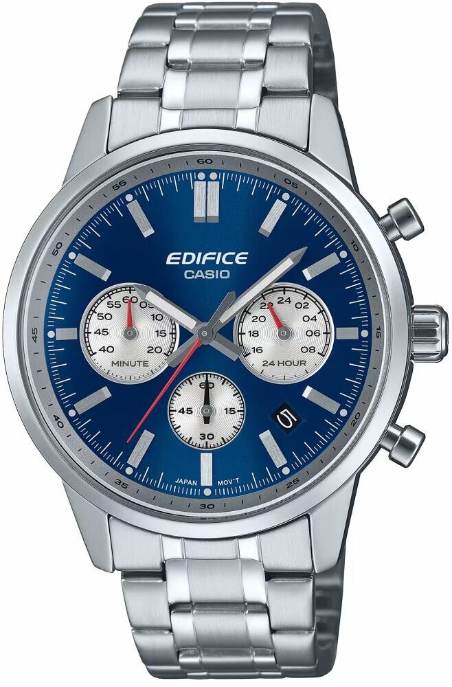 Casio EFR-575D-2ADF Edifice Quartz Çelik Gri Mavi Kadran 10 ATM 41 mm Erkek Kol Saati