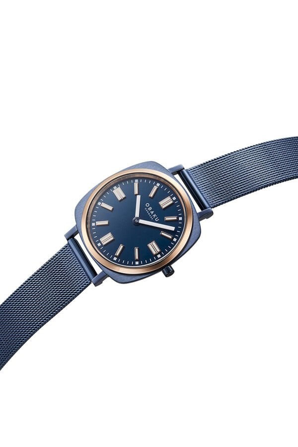 Obaku Denmark V296LXSLML Quartz Hasır Lacivert Safir Cam 32 mm Kadın Kol Saati