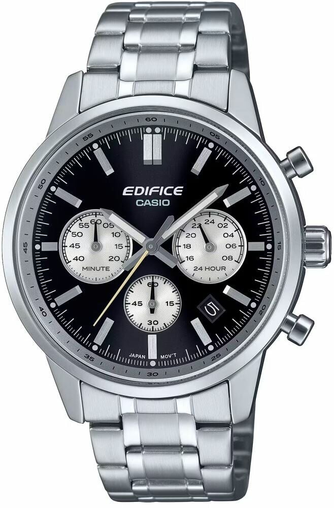 Casio EFR-575D-1ADF Edifice Quartz Çelik Gri Siyah Kadran 10 ATM 41 mm Erkek Kol Saati