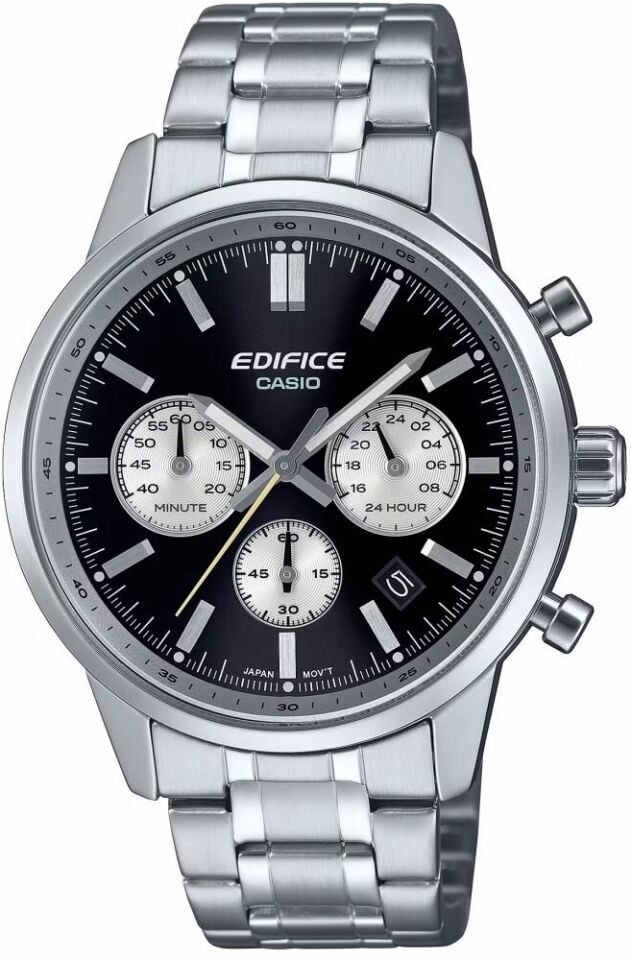 Casio EFR-575D-1ADF Edifice Quartz Çelik Gri Siyah Kadran 10 ATM 41 mm Erkek Kol Saati