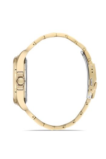 Ferro Sarı Çelik Kordon Erkek Kol Saati FM40111A-B6 Tüm Fonksiyonlar Aktif 3 ATM Su Geçirmez