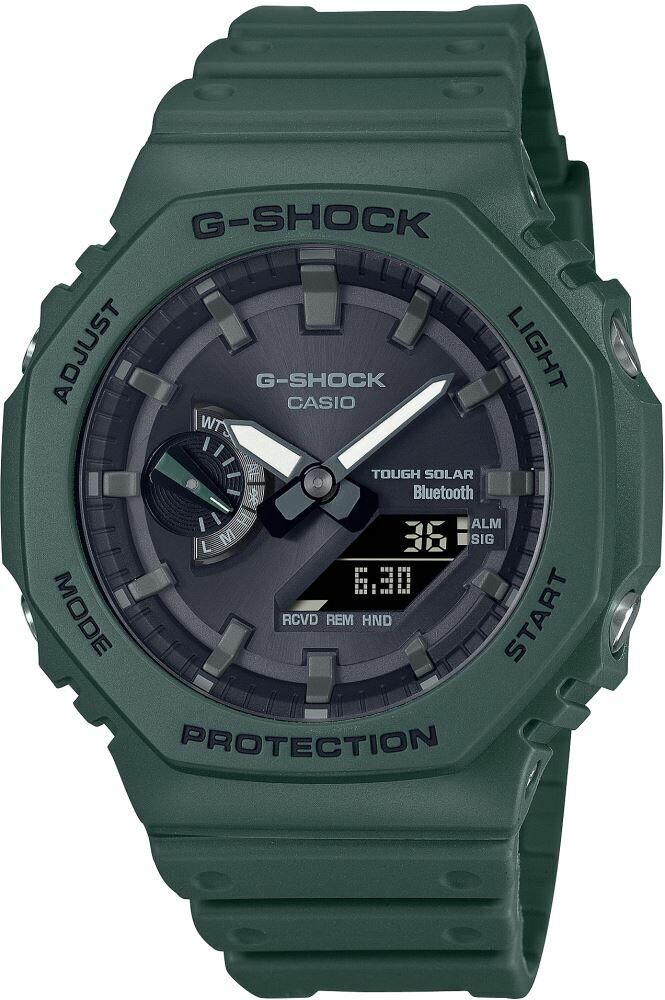 Casio GA-B2100-3ADR Solar Silikon Yeşil 20 ATM 45 mm Erkek Kol Saati