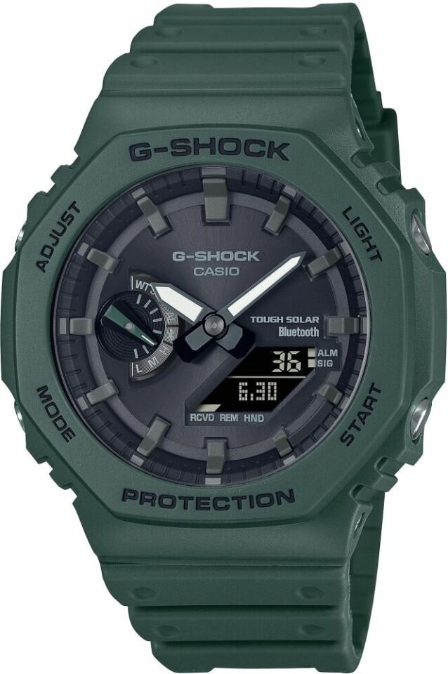 Casio GA-B2100-3ADR Solar Silikon Yeşil 20 ATM 45 mm Erkek Kol Saati