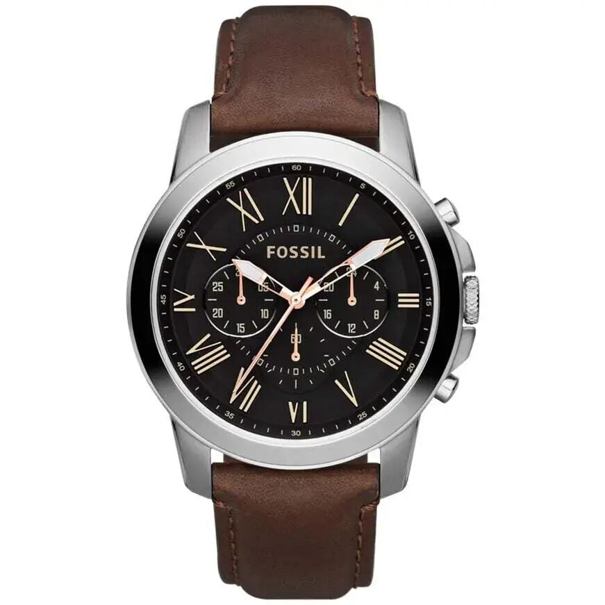 Fossil FFS4813 Quartz Deri Kahverengi Siyah Kadran 44 mm Erkek Kol Saati