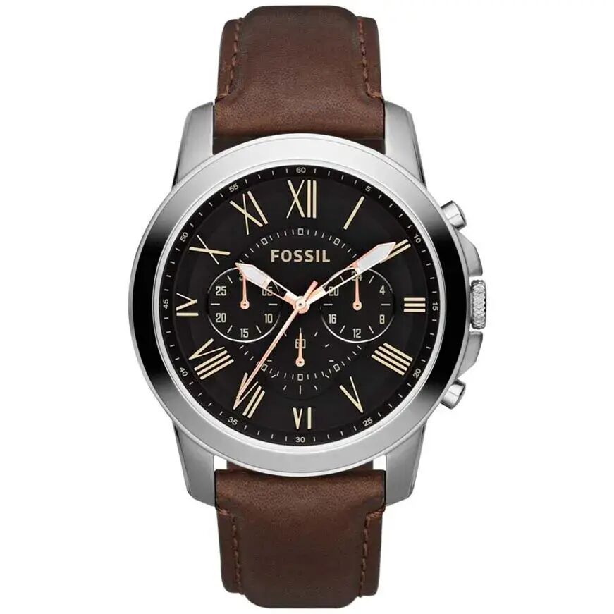 Fossil FFS4813 Quartz Deri Kahverengi Siyah Kadran 44 mm Erkek Kol Saati