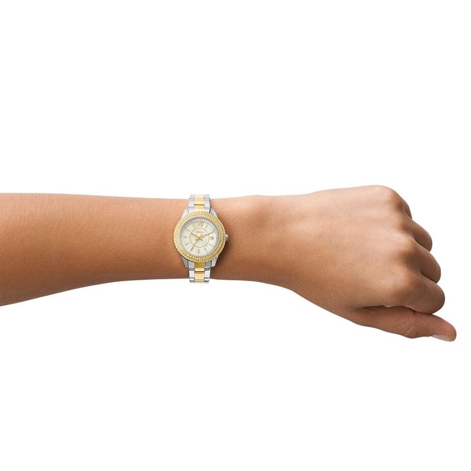 Fossil FES5138 30 mm Altın Rengi / Metalik Gri Kadın Kol Saati