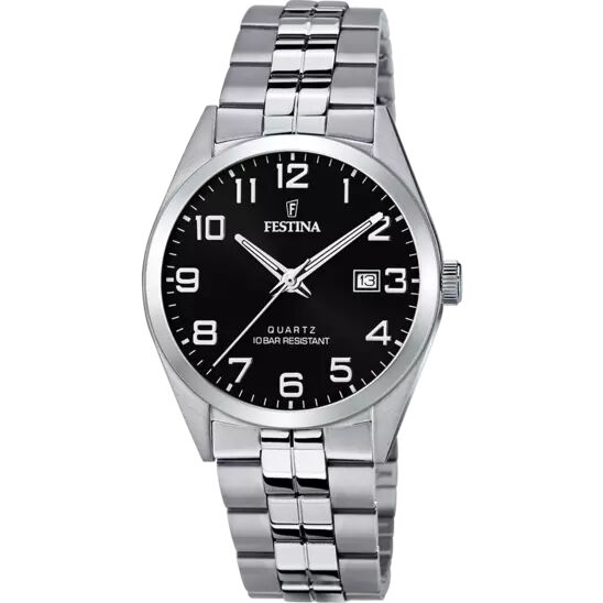 Festina F20437/4 Quartz Çelik Gri Siyah Kadran 10 ATM 40 mm Erkek Kol Saati
