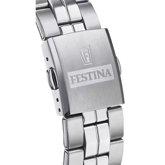 Festina F20437/4 Quartz Çelik Gri Siyah Kadran 10 ATM 40 mm Erkek Kol Saati