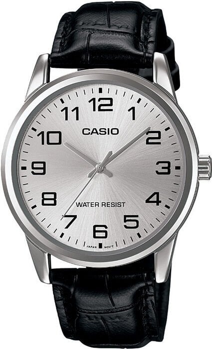 Casio MTP-V001L-7BUDF Quartz Deri Siyah Gri Kadran 38 mm Erkek Kol Saati