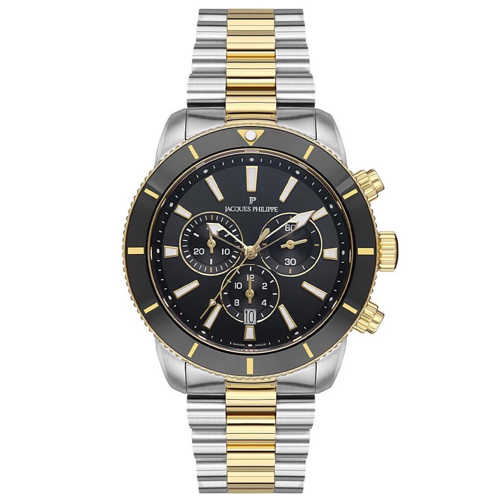 Jacques Philippe JPQGC277318 49 mm Altın Rengi / Metalik Gri Erkek Kol Saati