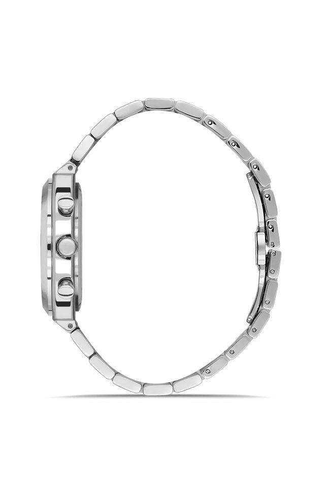 Ferro Gümüş Çelik Kordon Erkek Kol Saati FM43022A-A7 Tüm Fonksiyonlar Aktif 3ATM Su Geçirmez