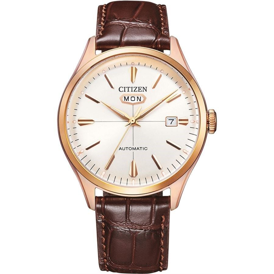 Citizen NH8393-05AE Otomatik Deri Kahverengi 10 ATM 40 mm Erkek Kol Saati