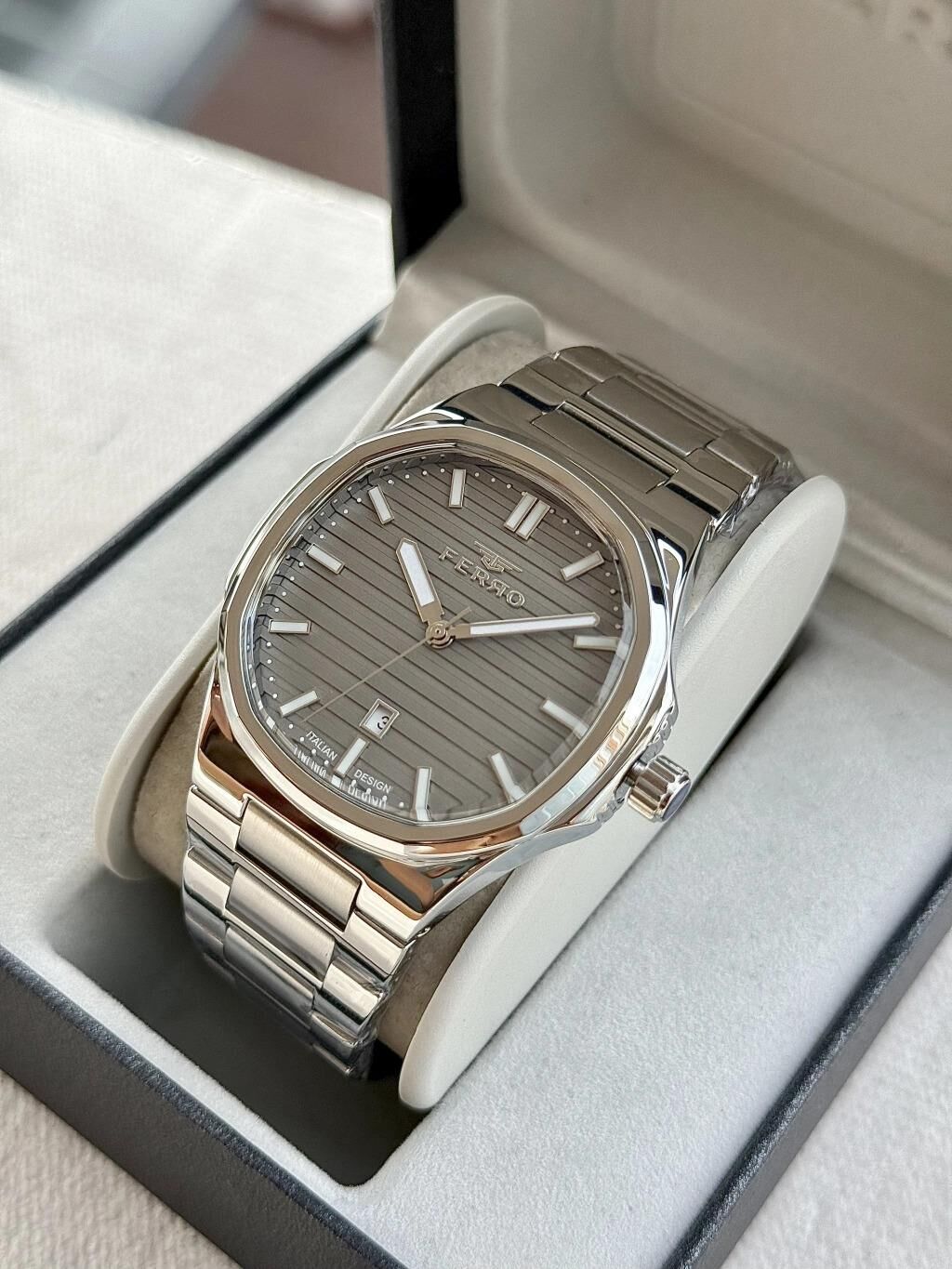 Ferro FM11648AWT-A4 Quartz Çelik Gri 40 mm Erkek Kol Saati