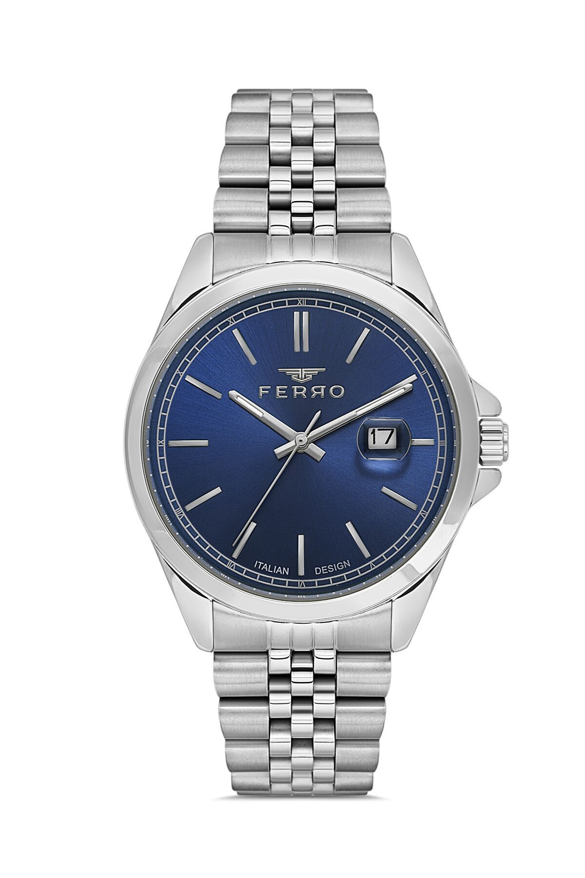 Ferro Gümüş Çelik Kordon Erkek Kol Saati F11541AWT-A3 3ATM Su Geçirmez 2 Yıl Garantili HediyePaketli