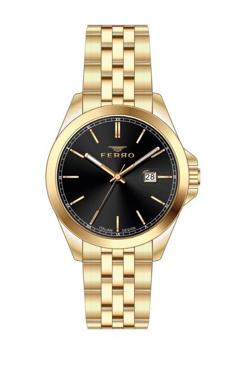 Ferro Sarı Çelik Kordon Erkek Kol Saati F11541AWT-B6