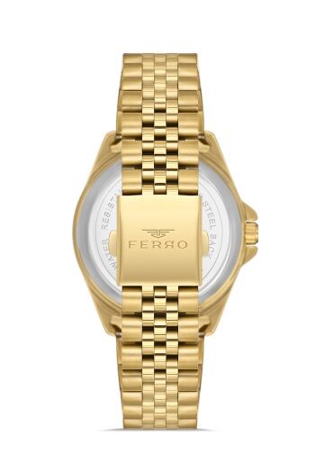 Ferro Sarı Çelik Kordon Erkek Kol Saati F11541AWT-B6