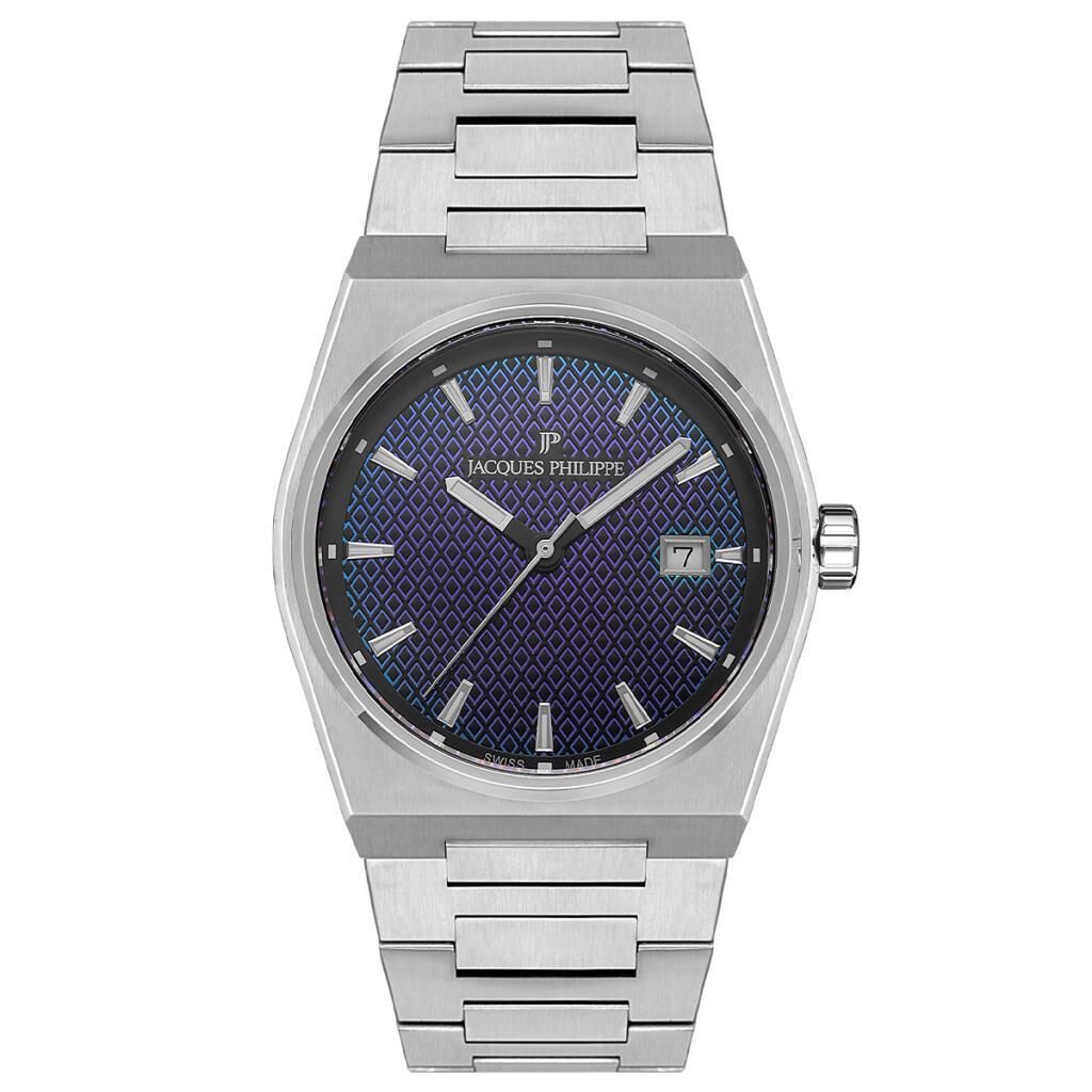 Jacques Philippe JPQGS4213X6RBW Quartz Swiss Made Çelik Gri 40 mm Erkek Kol Saati