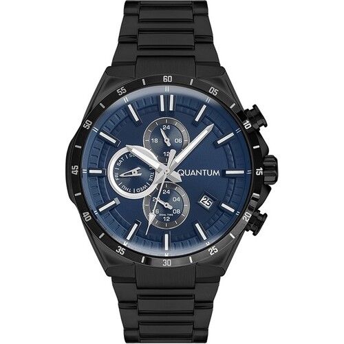 Quantum PWG936.690 Quartz Çelik Siyah Safir Cam 10 ATM Multifonksiyon 45 mm Erkek Kol Saati AYNI GÜN KARGO