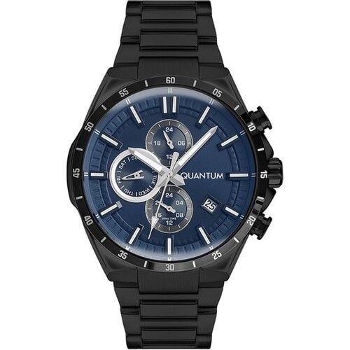 Quantum PWG936.690 Quartz Çelik Siyah Safir Cam 10 ATM Multifonksiyon 45 mm Erkek Kol Saati AYNI GÜN KARGO