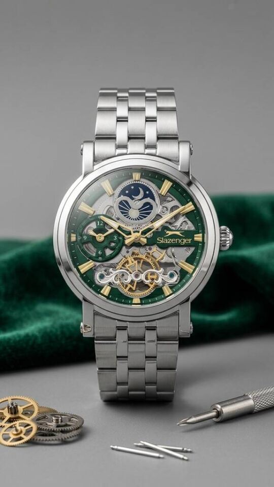 Slazenger SL.09.2611.1.370 Otomatik Çelik Gri 10 ATM 46 mm Erkek Kol Saati