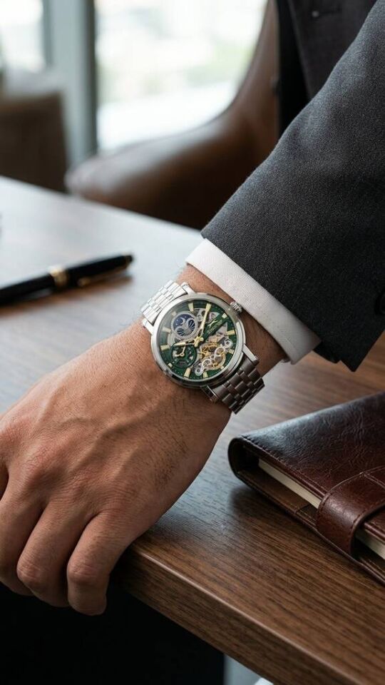 Slazenger SL.09.2611.1.370 Otomatik Çelik Gri 10 ATM 46 mm Erkek Kol Saati