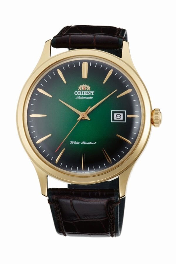 Orient TAC08002F0 Kurmalı Otomatik Deri Kahverengi Yeşil Kadran Kristal Mineral 42 mm Erkek Kol Saati