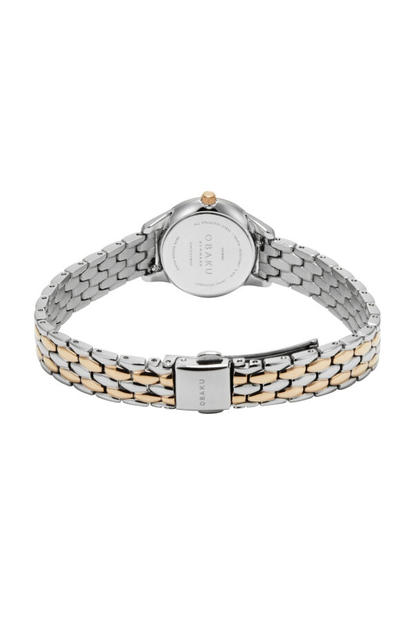 Obaku Denmark V297SXZWSH Quartz Rose/Gri Sedef Kadran Safir Cam 24 mm Kadın Kol Saati