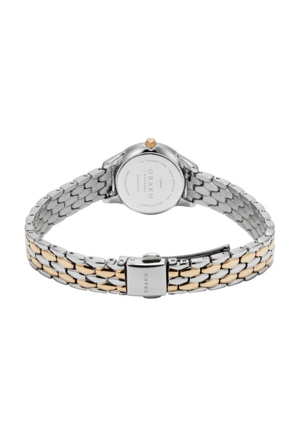 Obaku Denmark V297SXZWSH Quartz Rose/Gri Sedef Kadran Safir Cam 24 mm Kadın Kol Saati