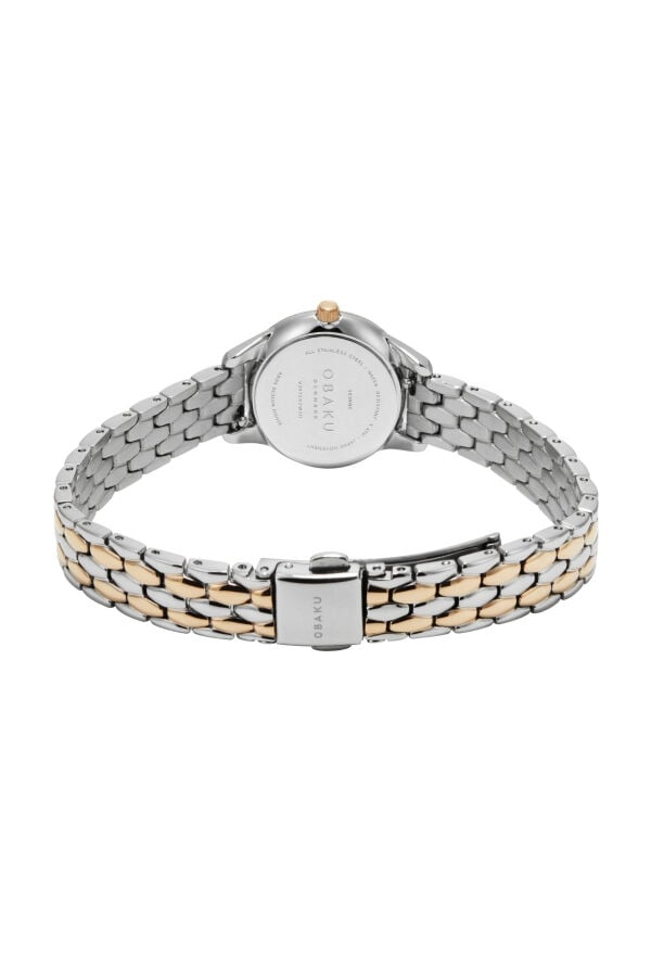Obaku Denmark V297SXZWSH Quartz Rose/Gri Sedef Kadran Safir Cam 24 mm Kadın Kol Saati