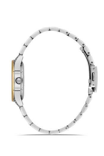 Ferro FL21439A-D6 Quartz Çelik Altın/Gri Yeşil Kadran 31 mm Kadın Kol Saati