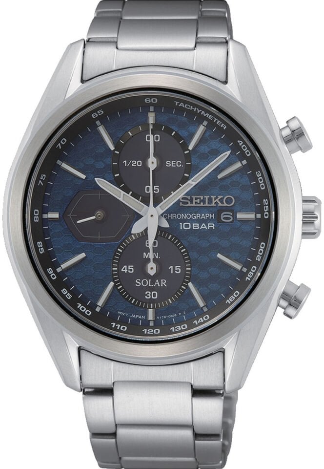 Seiko SSC801P1 41 mm Kronolu Solar Çelik Erkek Kol Saati