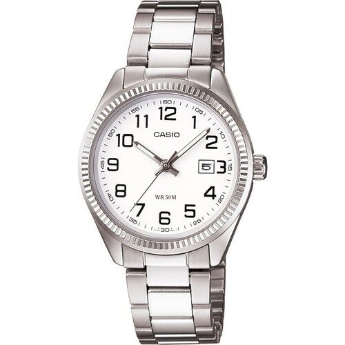Casio LTP-1302D-7BVDF Quartz Çelik Gri Beyaz Kadran 30 mm Kadın Kol Saati