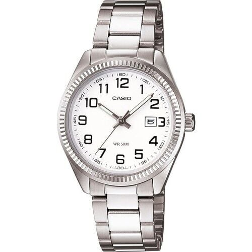 Casio LTP-1302D-7BVDF Quartz Çelik Gri Beyaz Kadran 30 mm Kadın Kol Saati