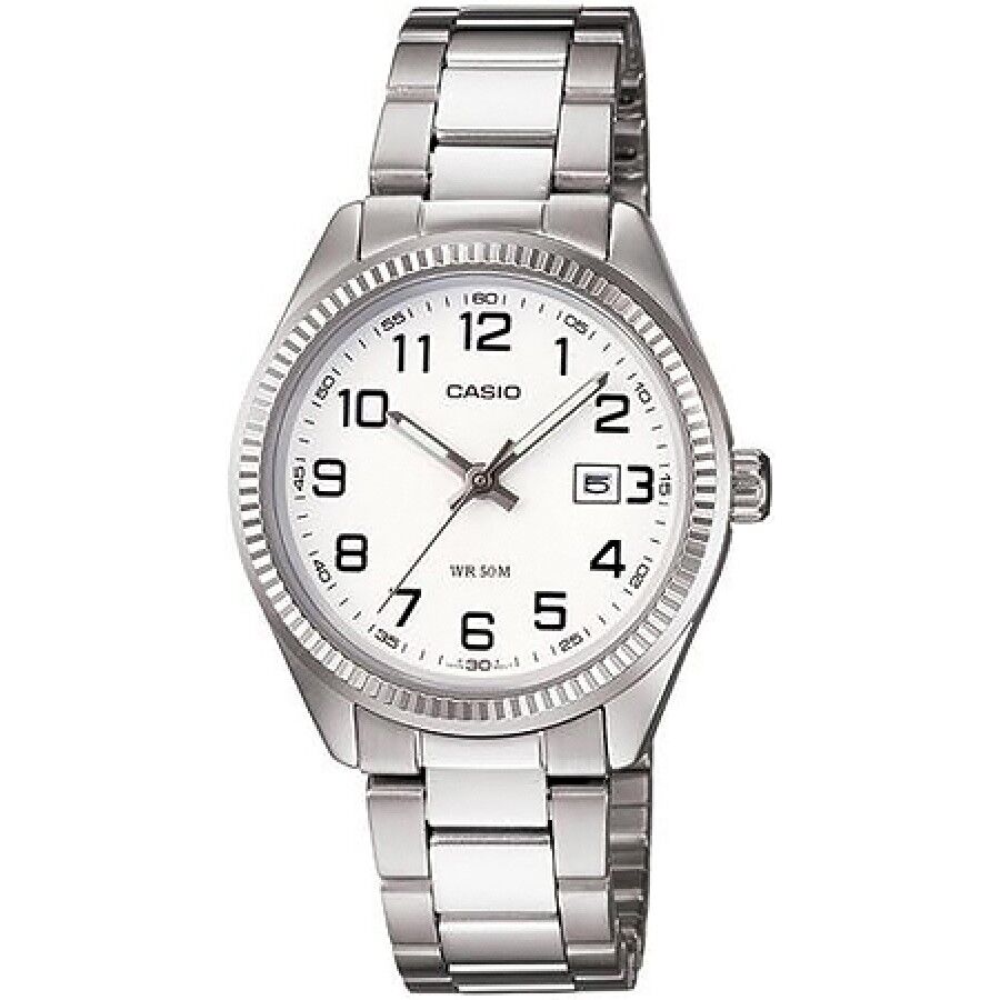 Casio LTP-1302D-7BVDF Quartz Çelik Gri Beyaz Kadran 30 mm Kadın Kol Saati