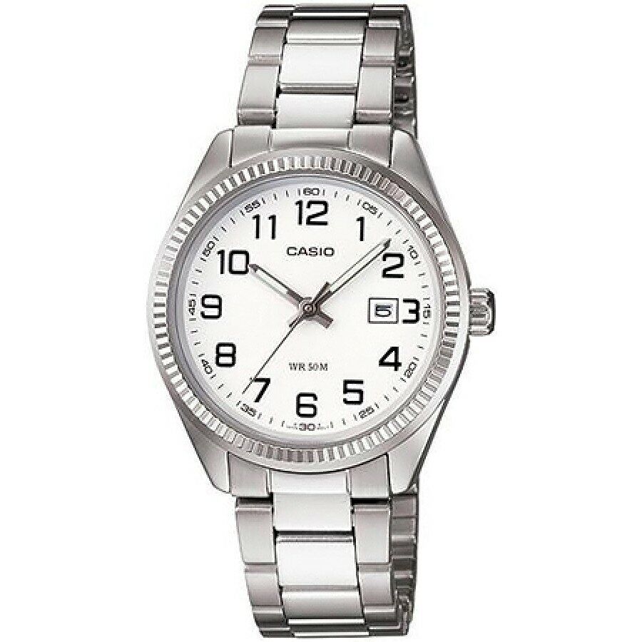 Casio LTP-1302D-7BVDF Quartz Çelik Gri Beyaz Kadran 30 mm Kadın Kol Saati