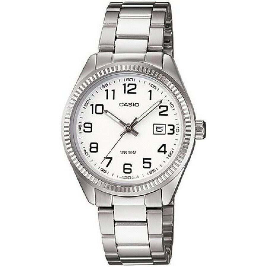 Casio LTP-1302D-7BVDF Quartz Çelik Gri Beyaz Kadran 30 mm Kadın Kol Saati