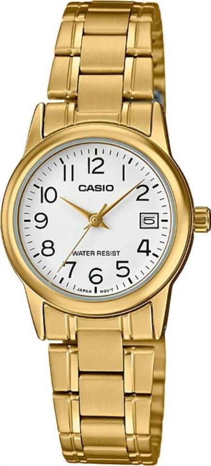 Casio LTP-V002G-7B2UDF Quartz Çelik Altın Rengi Beyaz Kadran 25 mm Kadın Kol Saati