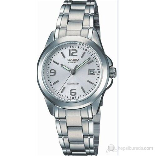 Casio LTP-1215A-7ADF Quartz Çelik Gri Beyaz Kadran 28 mm Kadın Kol Saati