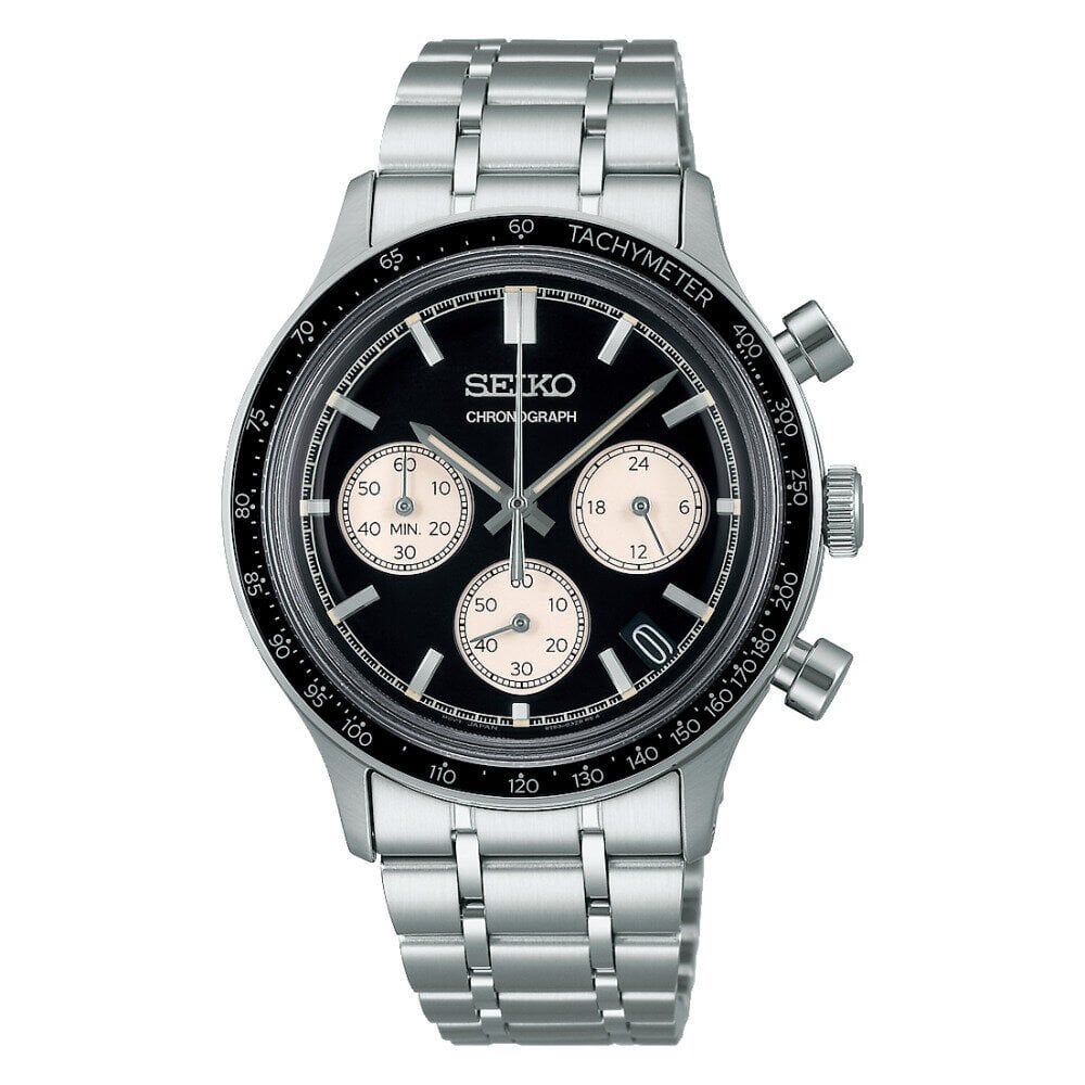 Seiko SSB479P1 Quartz Çelik Gri Siyah Kadran 39 mm Erkek Kol Saati