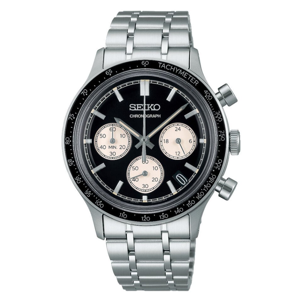 Seiko SSB479P1 Quartz Çelik Gri Siyah Kadran 39 mm Erkek Kol Saati