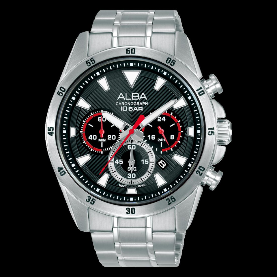 Alba AT3K63X1 Quartz Çelik Gri Siyah Kadran 10 ATM 44 mm Erkek Kol Saati