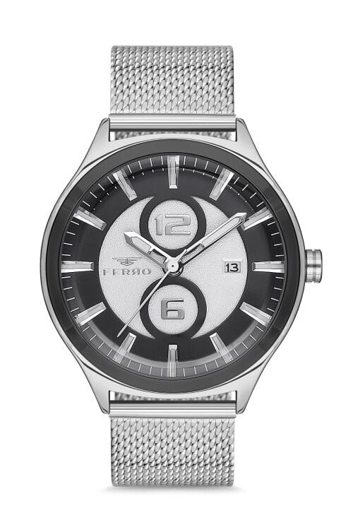 Ferro Gümüş Hasır Kordon Erkek Kol Saati F11090C-J2