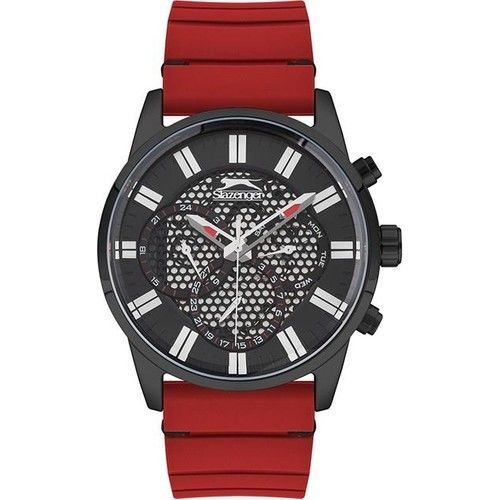 Slazenger SL.09.1939.2.03 Quartz Silikon Kırmızı 46 mm Erkek Kol Saati