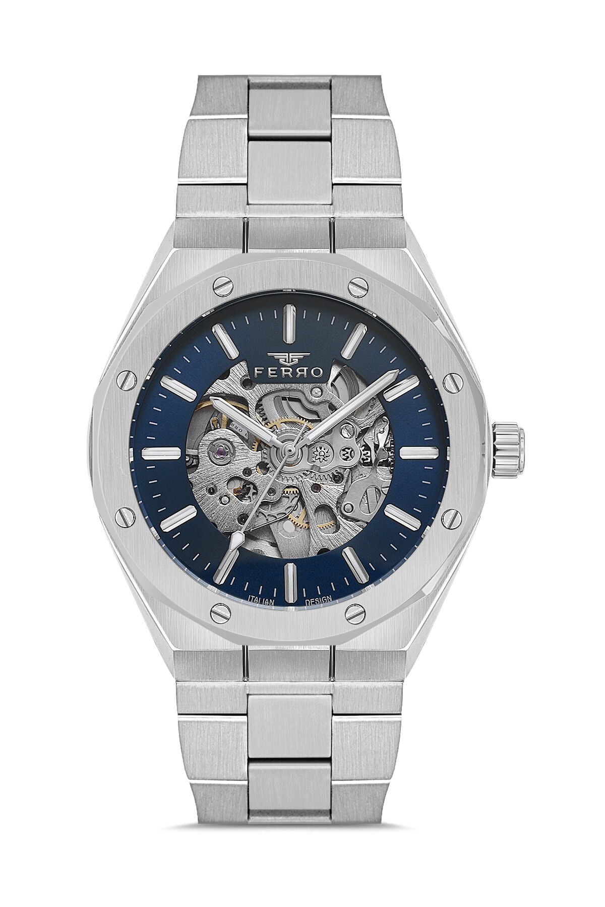 Ferro Gümüş Çelik Kordon Erkek Kol Saati F31538AWT-A3 3ATM Su Geçirmez 2 Yıl Garantili HediyePaketli